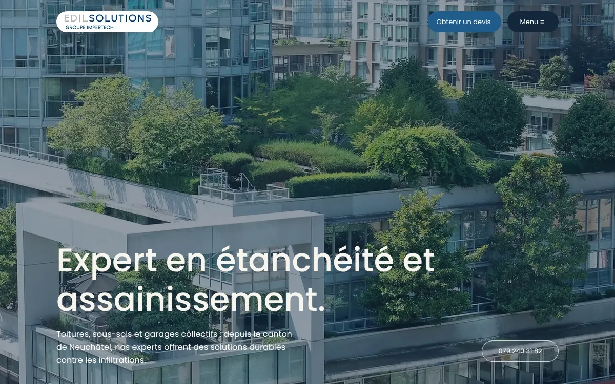 Haut de page de impertech.ch